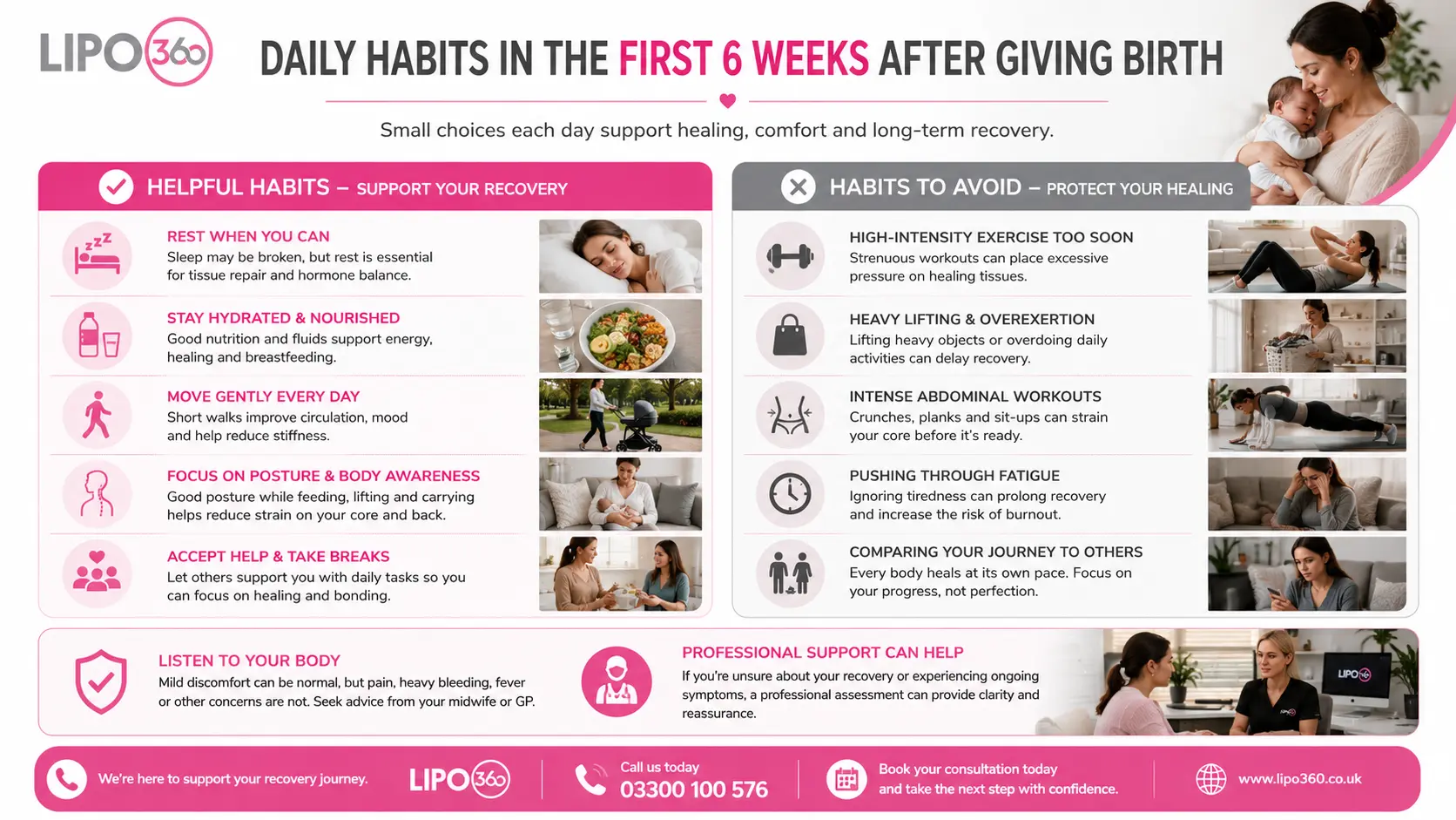 What to Do (and Avoid) in the First 6 Weeks After Giving Birth To Avoid Diastasis Recti 3 First 6 Weeks After Giving Birth To Avoid Diastasis Recti Middlesex : Daily Habits in the First 6 Weeks After Giving Birth